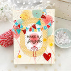 Papertrey Ink Balloon Party Stencils -0081 happy birthday