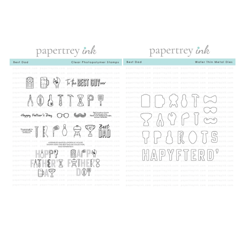 Papertrey Ink Best Dad Clear Stamp and Die Set