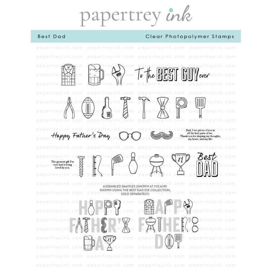 Papertrey Ink Best Dad Clear Stamp and Die Set product image 1