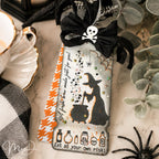 Papertrey Ink Bewitching Bookcase Clear Stamp and Die Set witches brew tags