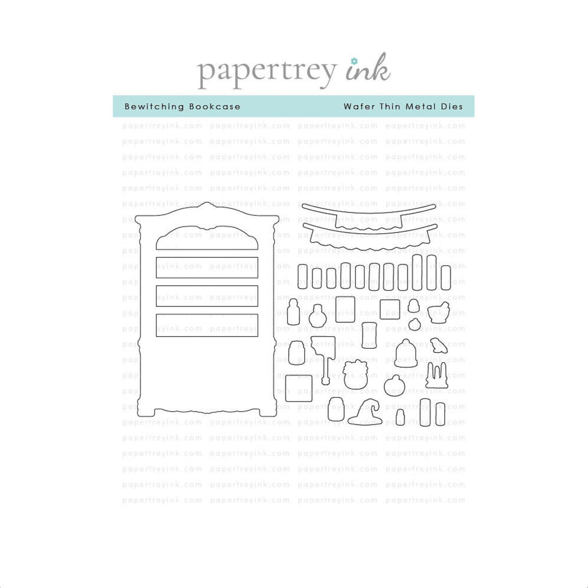 Papertrey Ink Bewitching Bookcase Dies pti-1131