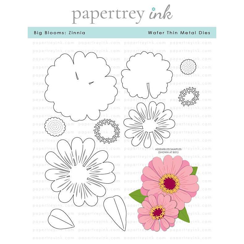 Papertrey Ink Big Blooms Zinnia Dies pti-0829