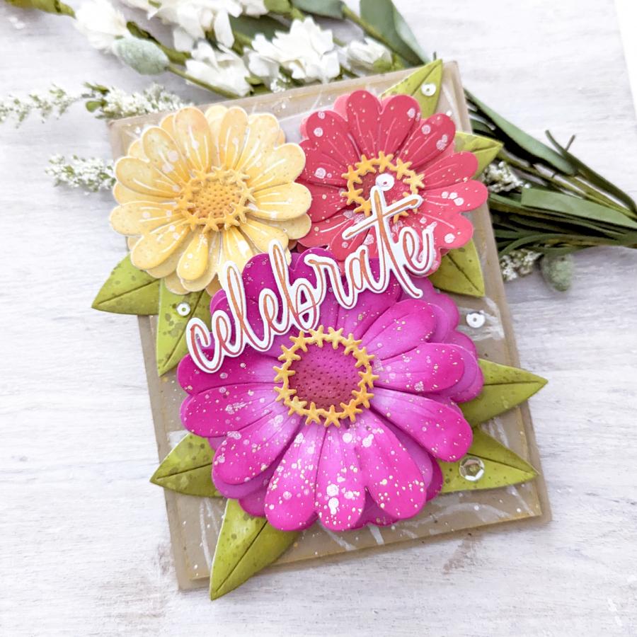 Papertrey Ink Big Blooms Zinnia Dies pti-0829