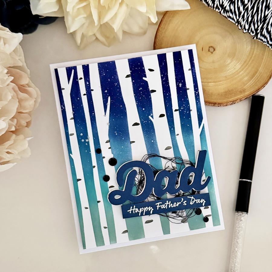 Papertrey Ink Birch Grove Stencils - 0103 night time