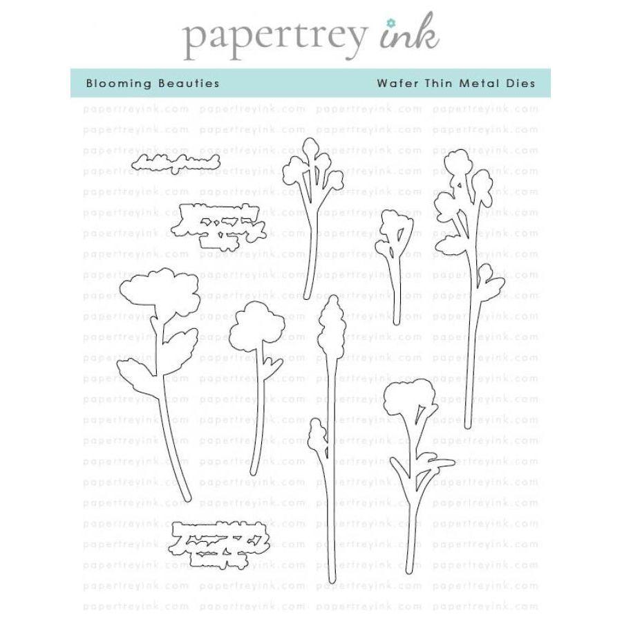 Papertrey Ink Blooming Beauties Clear Stamp and Die Set die