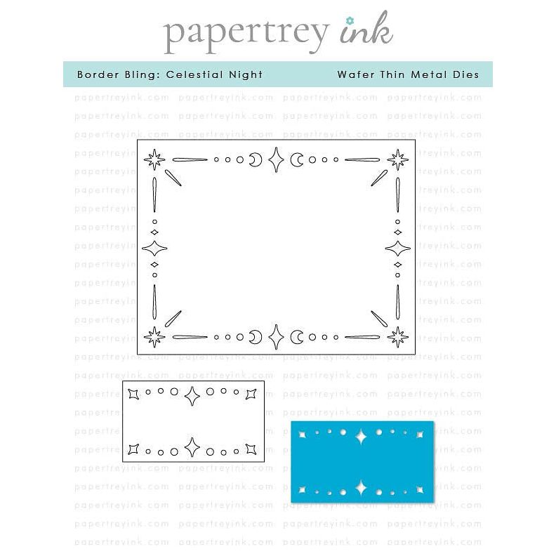 Papertrey Ink Border Bling Celestial Night Dies pti-0827*