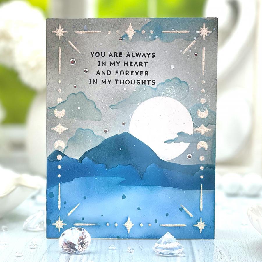 Papertrey Ink Border Bling Celestial Night Dies pti-0827*