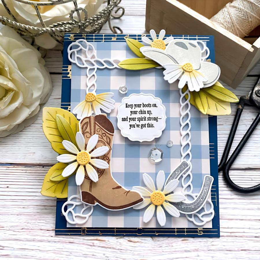 Papertrey Ink Border Bling Rope Frame Dies pti-0945 hat