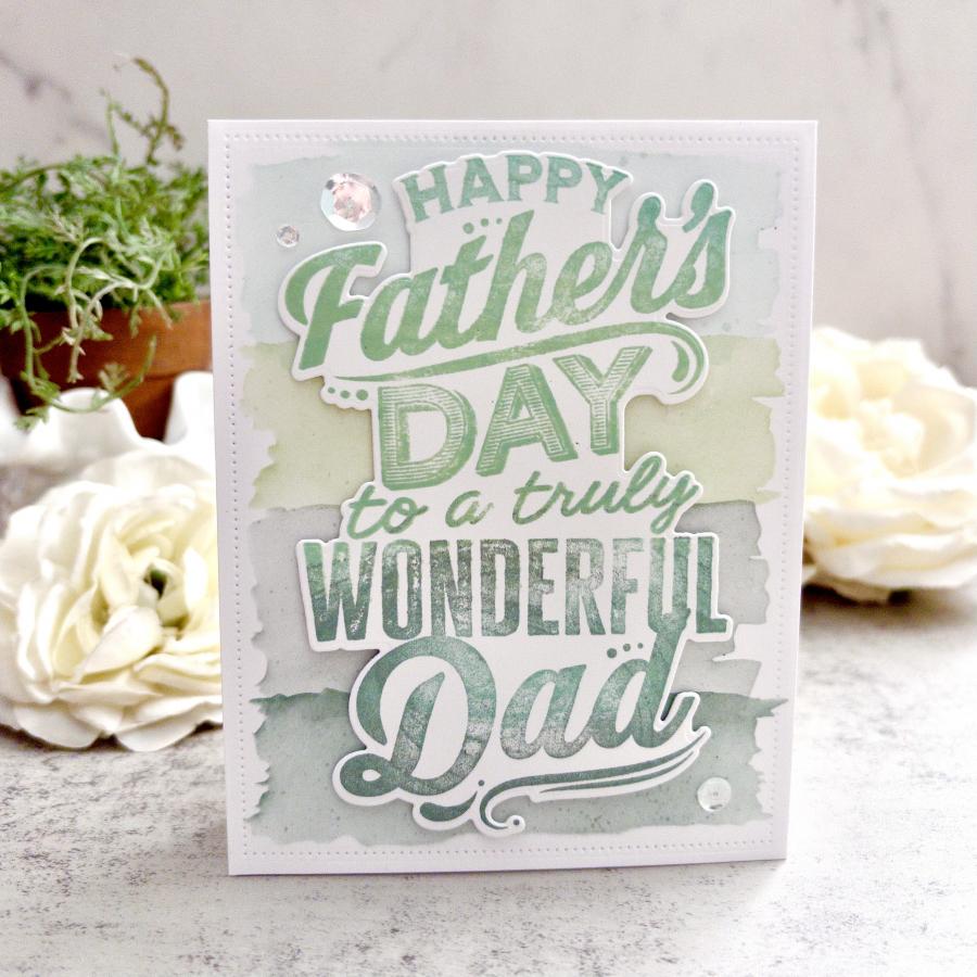 Papertrey Ink Brushstrokes Stencils  -0104 father's day