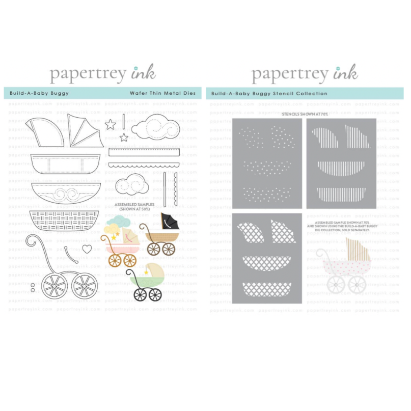 Papertrey Ink Build-A-Baby Buggy Die and Stencil Set