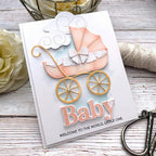 Papertrey Ink Build-A-Baby Buggy Dies pti-0954 welcome