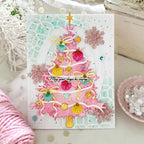 Papertrey Ink Build-A-Christmas Tree Dies pti-1009 pink