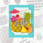 Papertrey Ink Build-A-Pineapple Dies pti-1115 tropical fruit hello card