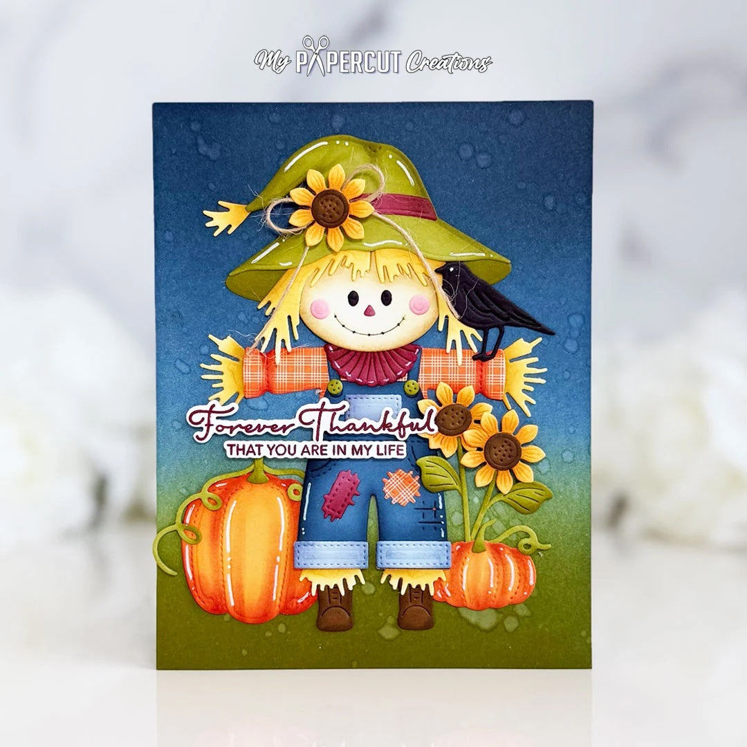 Papertrey Ink Build-A-Scarecrow Dies pti-1137 forever thankful card