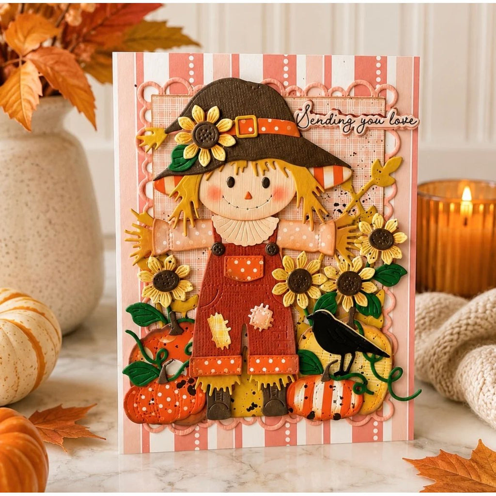 Papertrey Ink Build-A-Scarecrow Dies pti-1137 sending you love card