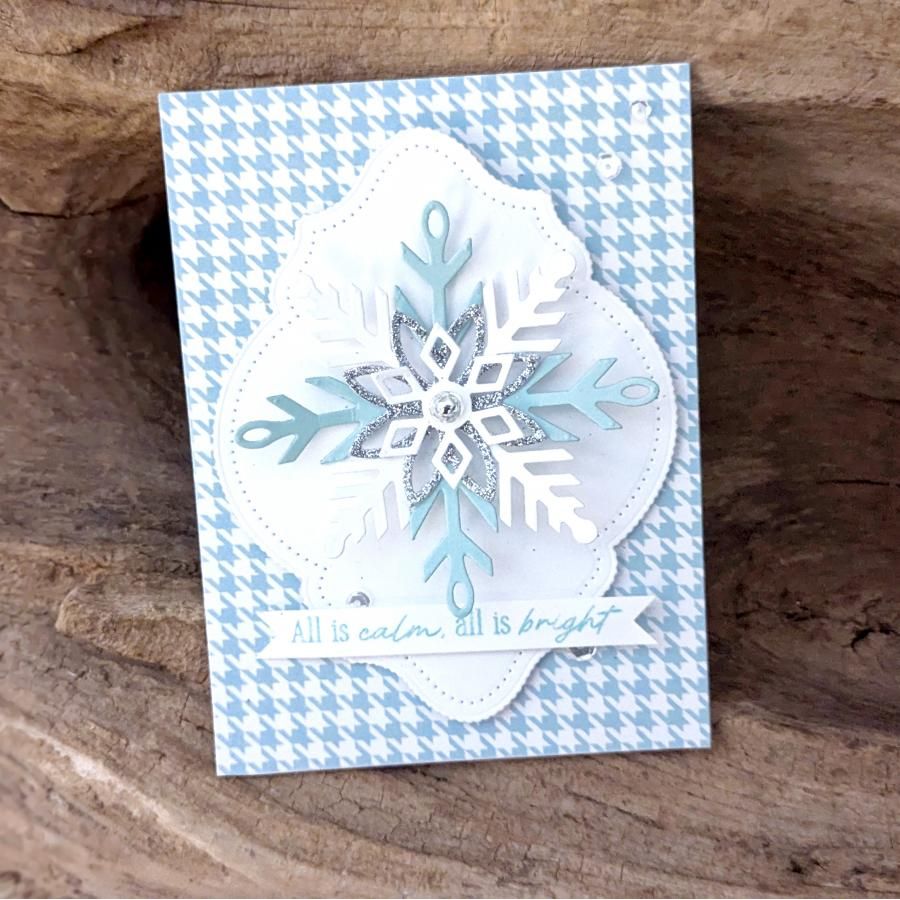 Papertrey Ink Build-A-Snowflake Dies pti-0880 blue