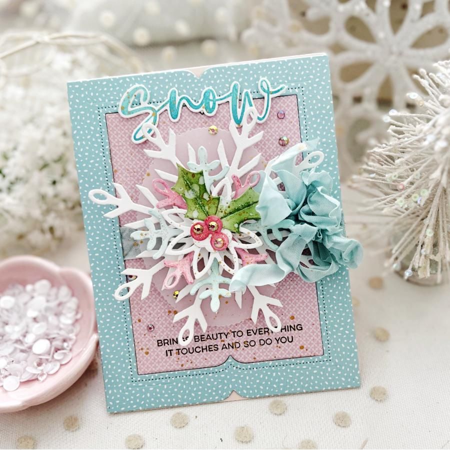 Papertrey Ink Build-A-Snowflake Dies pti-0880 snow