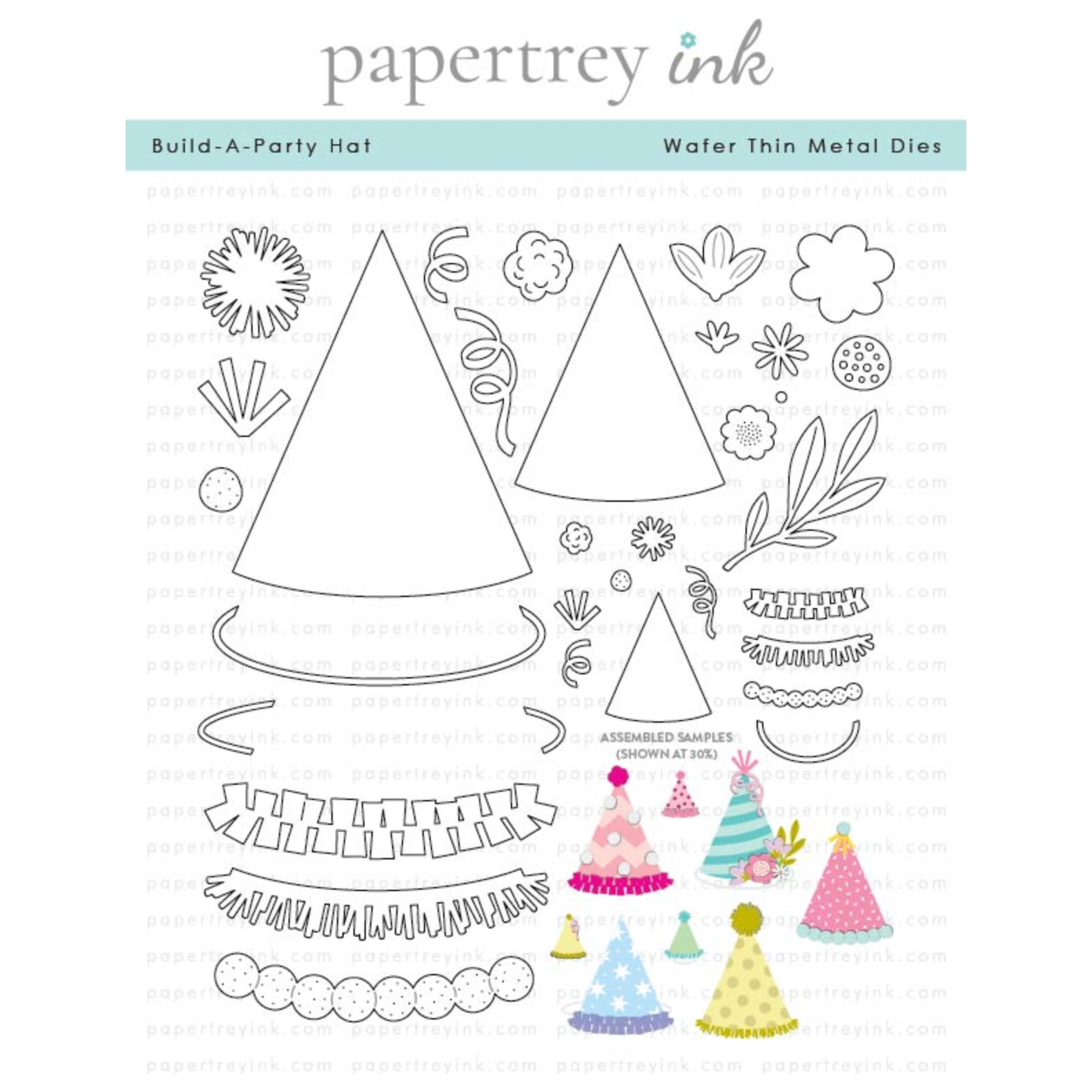 Papertrey Ink Build A Party Hat Die and Stencil Set die