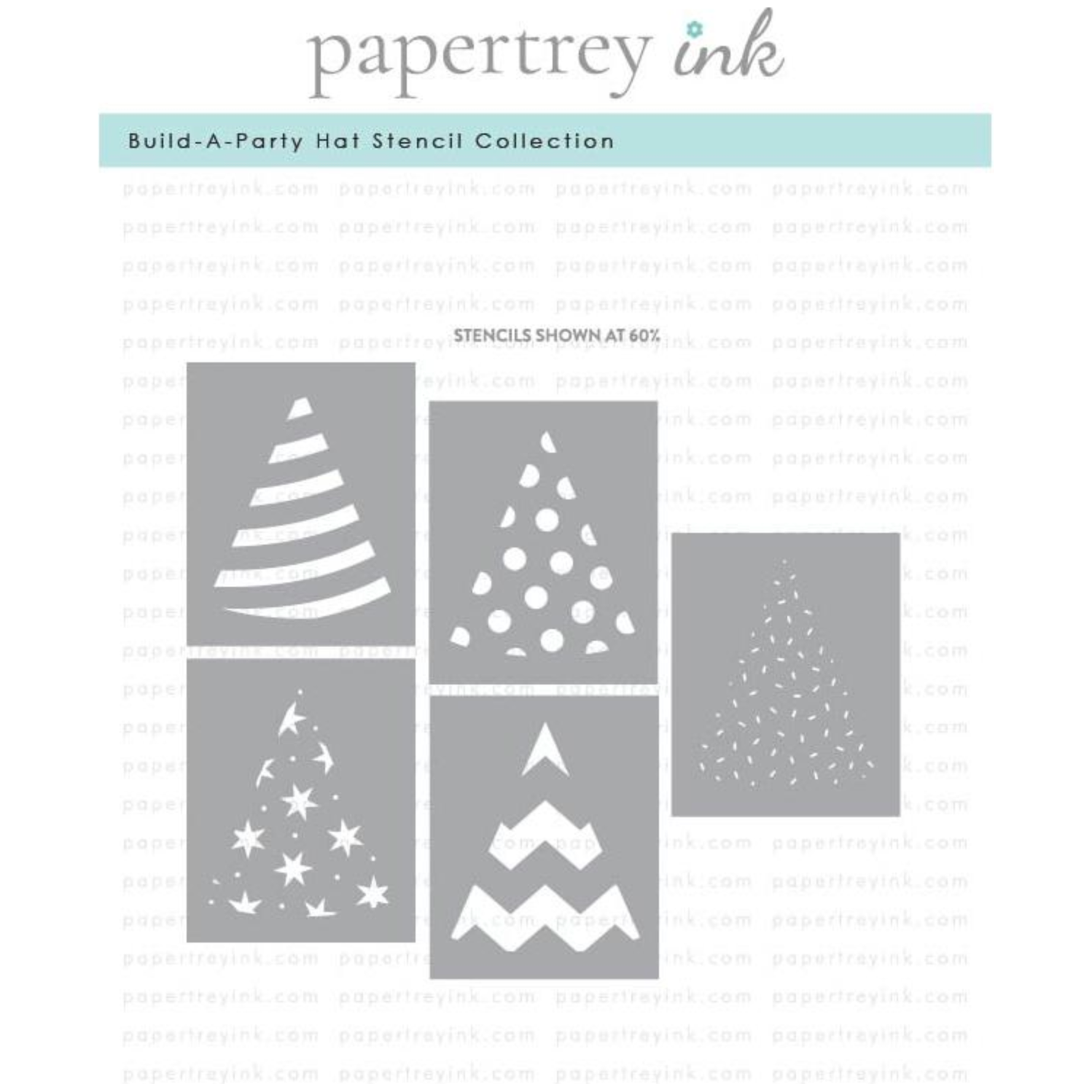 Papertrey Ink Build A Party Hat Die and Stencil Set stencil