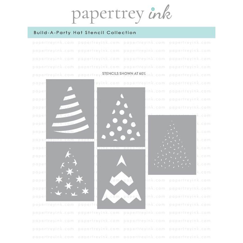 Papertrey Ink Build A Party Hat Stencils - 0082