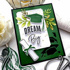 Papertrey Ink Cascading Stars Hot Foil Plate pti-0935 dream big