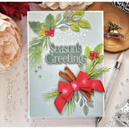Papertrey Ink Christmas Laurel Hot Foil Plate ptif-0029 cinnamon