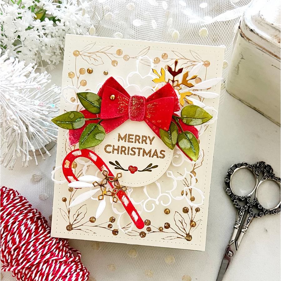 Papertrey Ink Circle It Pierced Dies pti-1027 red bow