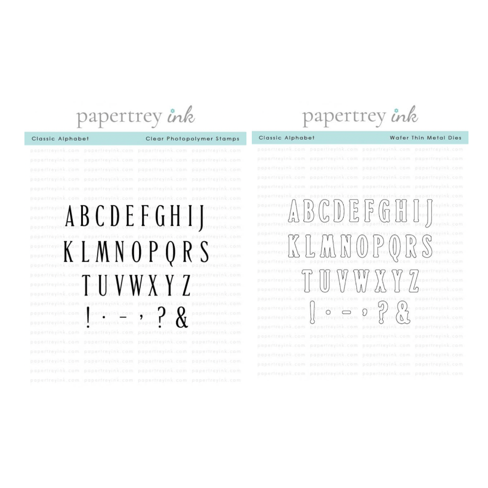 Papertrey Ink Classic Alphabet Clear Stamp and Die Set