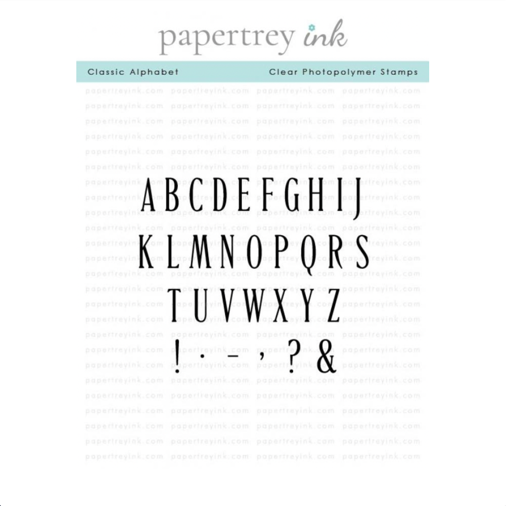 Papertrey Ink Classic Alphabet Clear Stamp and Die Set image 1