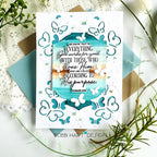 Papertrey Ink Cornered Butterflies Dies pti-0969 blue