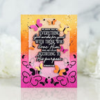 Papertrey Ink Cornered Butterflies Dies pti-0969 ombre