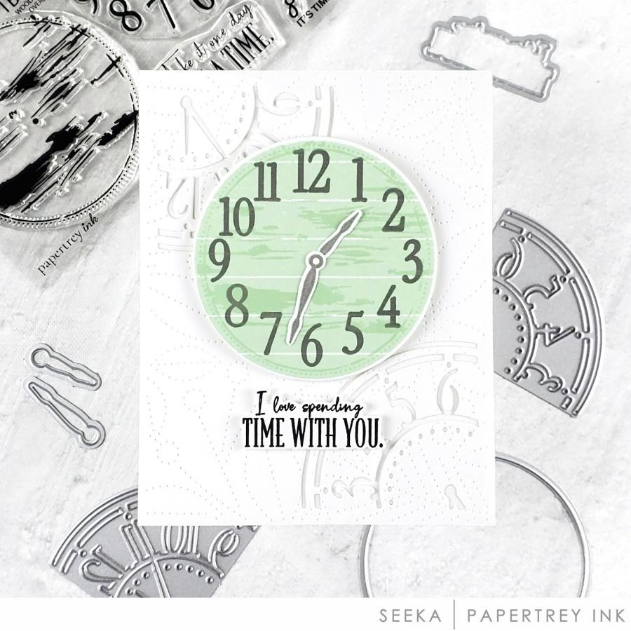 Papertrey Ink Cornered Clock Dies pti-0886 clock