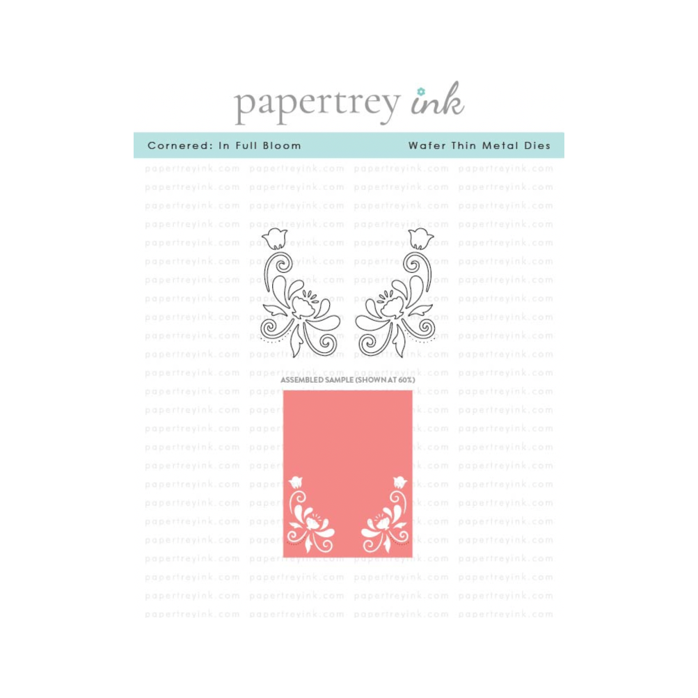 Papertrey Ink Cornered In Full Bloom Dies pti-0979