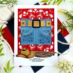 Papertrey Ink Cornered Jean Pocket Dies pti-0950 birthday