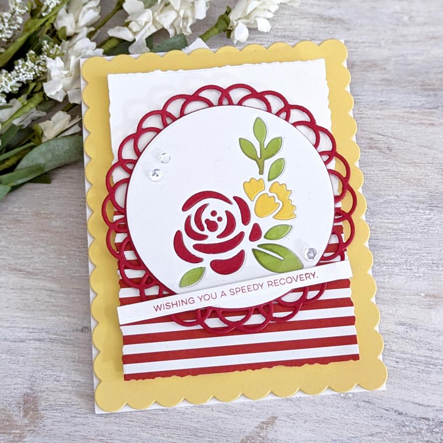 Papertrey Ink Cornered Nature's Blooms Die pti-0898 speedy recovery