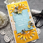 Papertrey Ink Cornered Sunflower Die pti-0844 bees