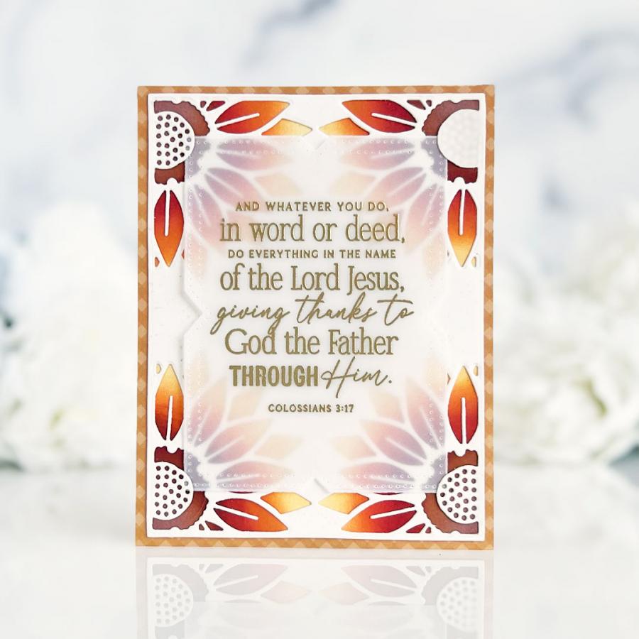 Papertrey Ink Cornered Sunflower Die pti-0844 ombre