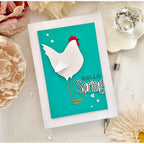 Papertrey Ink Country Rooster Stencils - 0101 hello spring