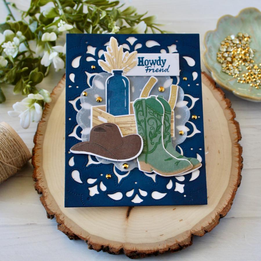 Papertrey Ink Cover Plate Bandana Die pti-0948 boots