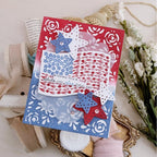 Papertrey Ink Cover Plate Gathering Florals Die pti-1103 flowers stars red white blue flag sequins card