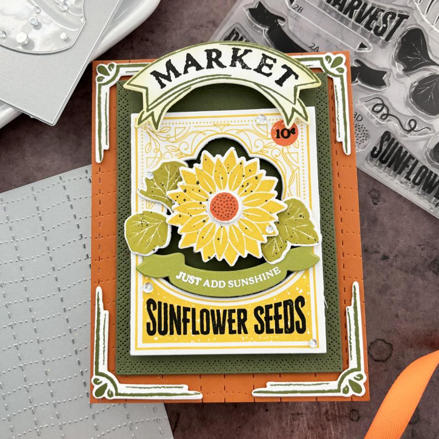 Papertrey Ink Cover Plate Handmade Quilt Die pti-0842 sunshine