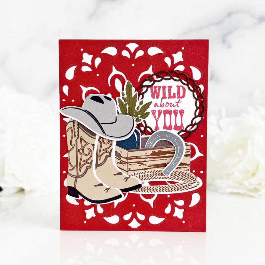 Papertrey Ink Cowboy Reverie Dies pti-0937 red