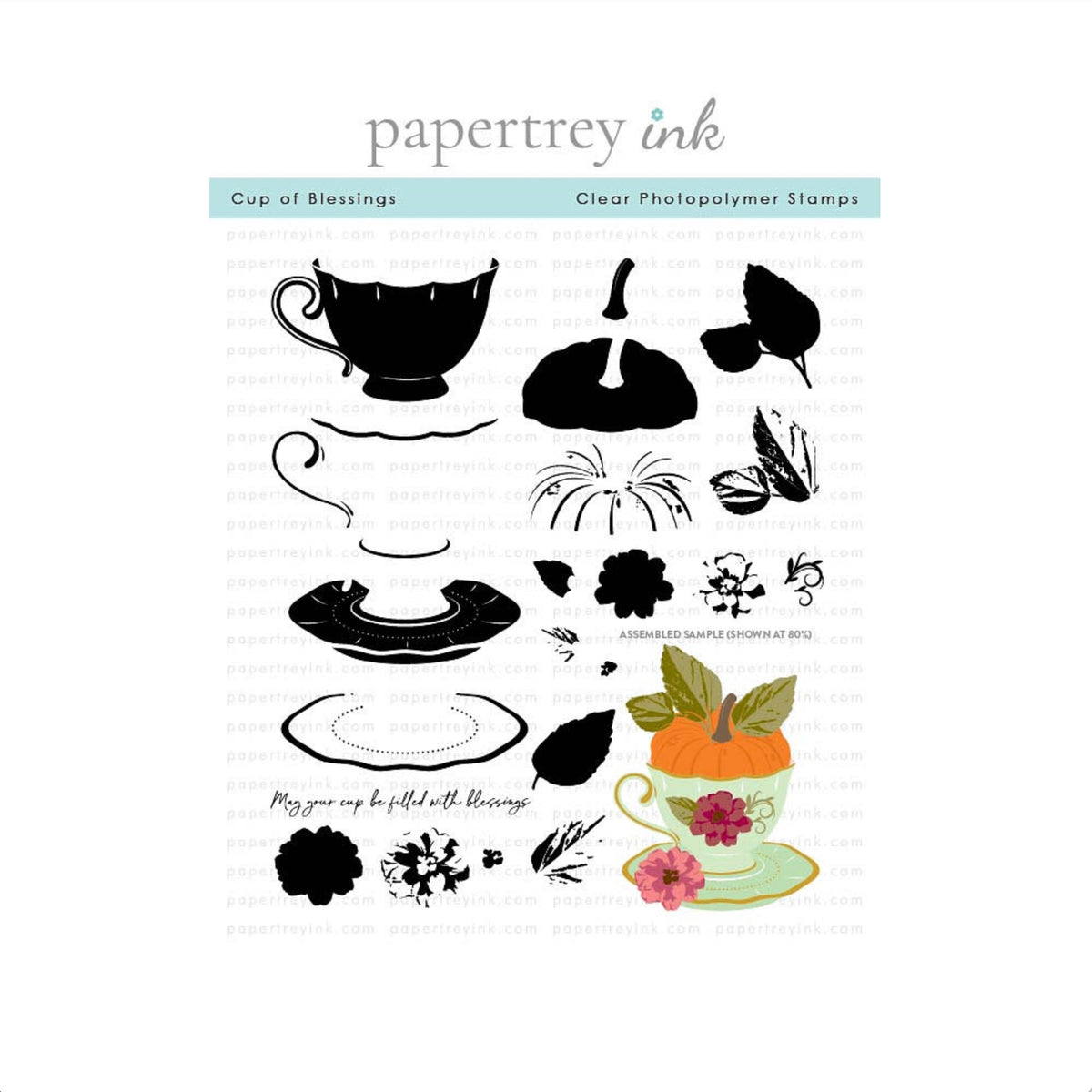 Papertrey Ink Cup of Blessings Clear Stamps 1722