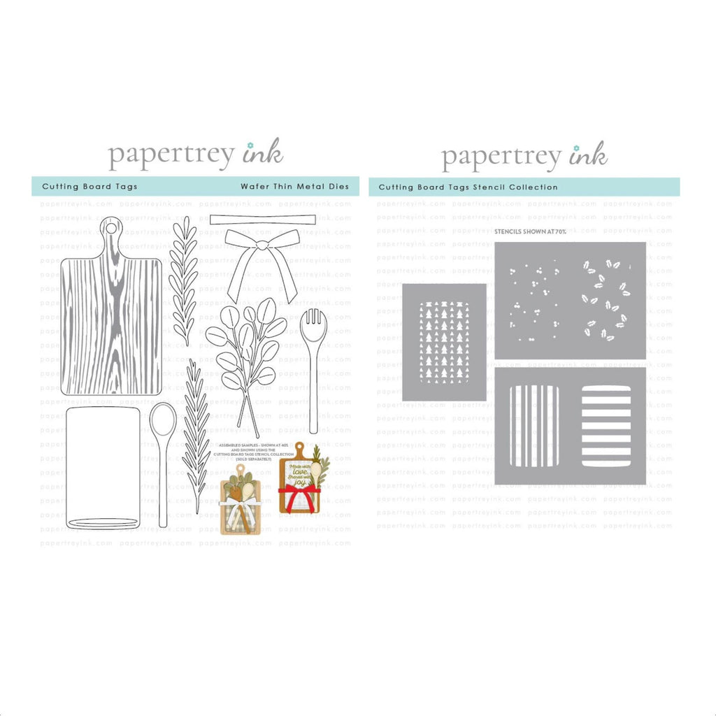 Papertrey Ink Cutting Board Tags Die and Stencil Set