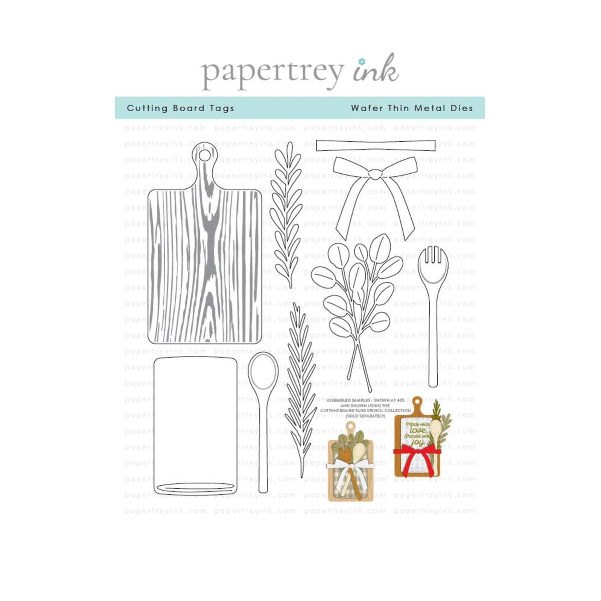 Papertrey Ink Cutting Board Tags Dies pti-1148
