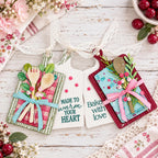 Papertrey Ink Cutting Board Tags Dies pti-1148 pretty pink bow tag