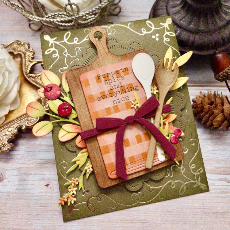 Papertrey Ink Cutting Board Tags Stencils-0117 pumpkin spice card