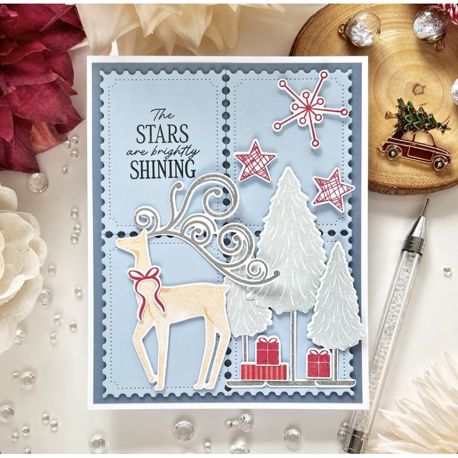 Papertrey Ink Deerest Blessings Clear Stamp and Die Set blue