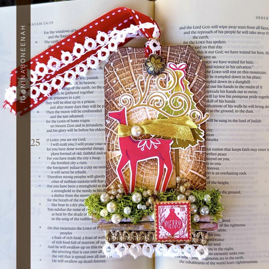 Papertrey Ink Deerest Blessings Clear Stamps 1607 bookmark