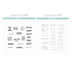 Papertrey Ink Destination Sentiments Clear Stamp and Die Set